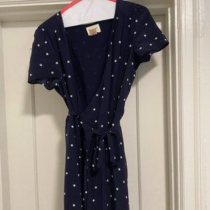 Silk Sezane Wrap Polka Dot Mini Dress (Size 38/US6)